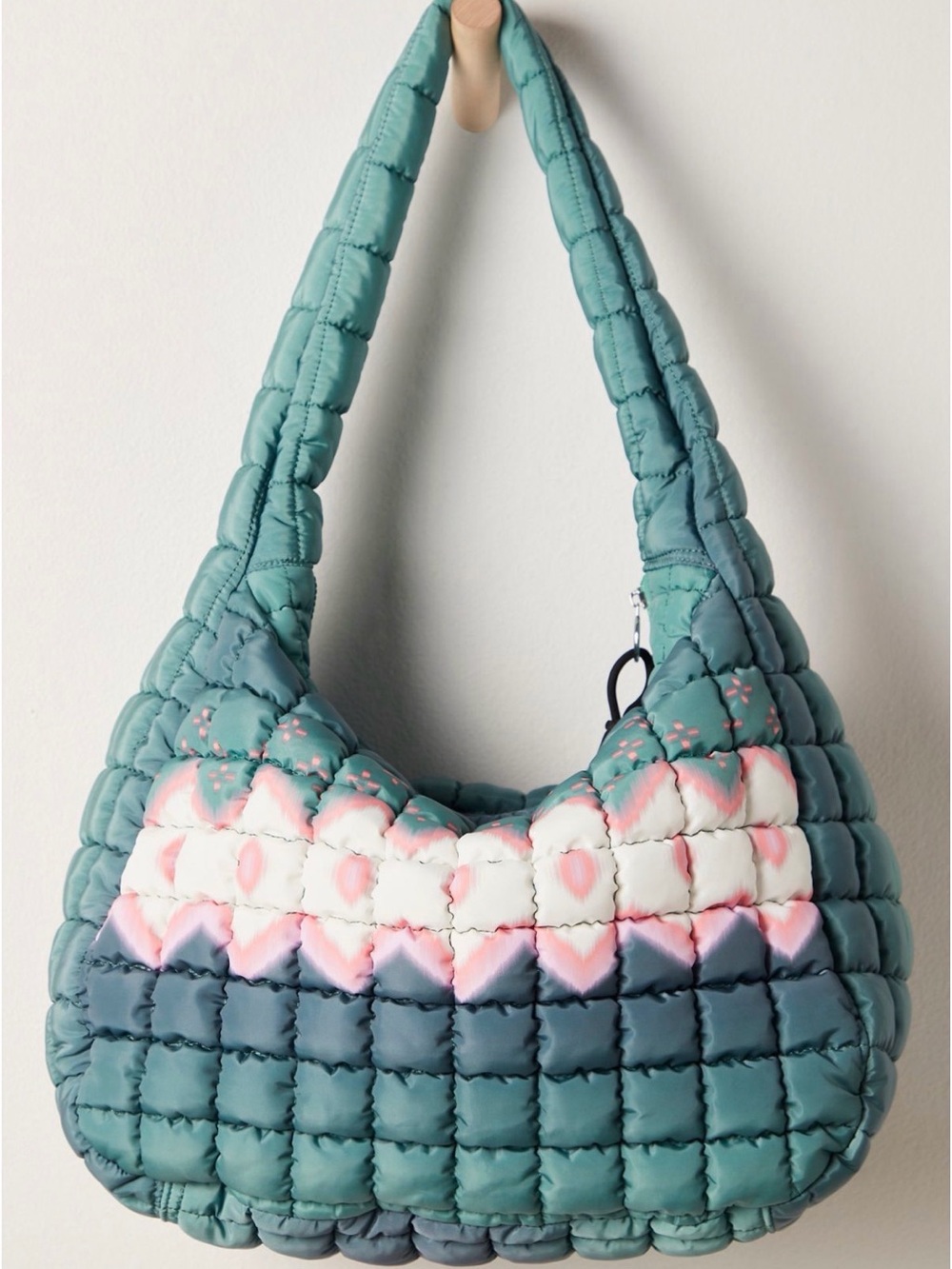 Free People Movement Printed Carryall Bag in Green Glow NWT